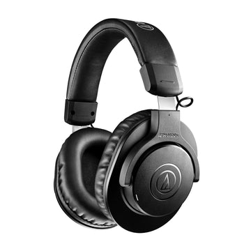 Audio-Technica M20xBT Bluetooth studio headphones with over-ear design and adjustable headband, shown in black.