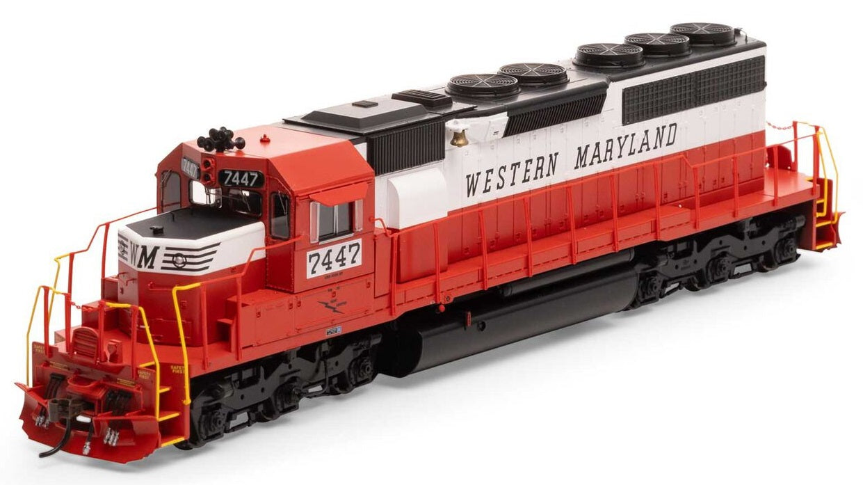 HO SD40 Locomotive With DCC & Sound, Western Maryland #7447