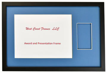AWARD AND PRESENTATION MAT AND BLACK FRAME - FOR 11 x 8-1/2 Certificate - West Coast Picture Frames LLC