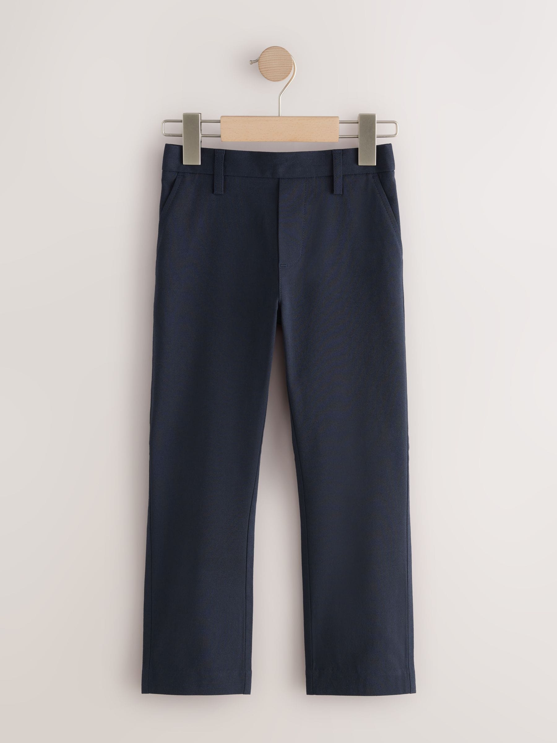 Navy Skinny School Formal Stretch Pull On Waist Trousers (3-17yrs)