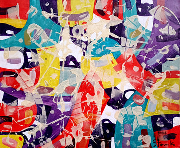Abstrakt komposition I (60x50cm)