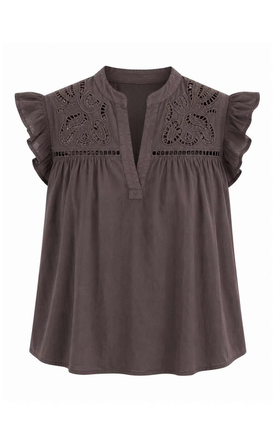 Say INA Copenhagen Top - Alma - Dark Brown