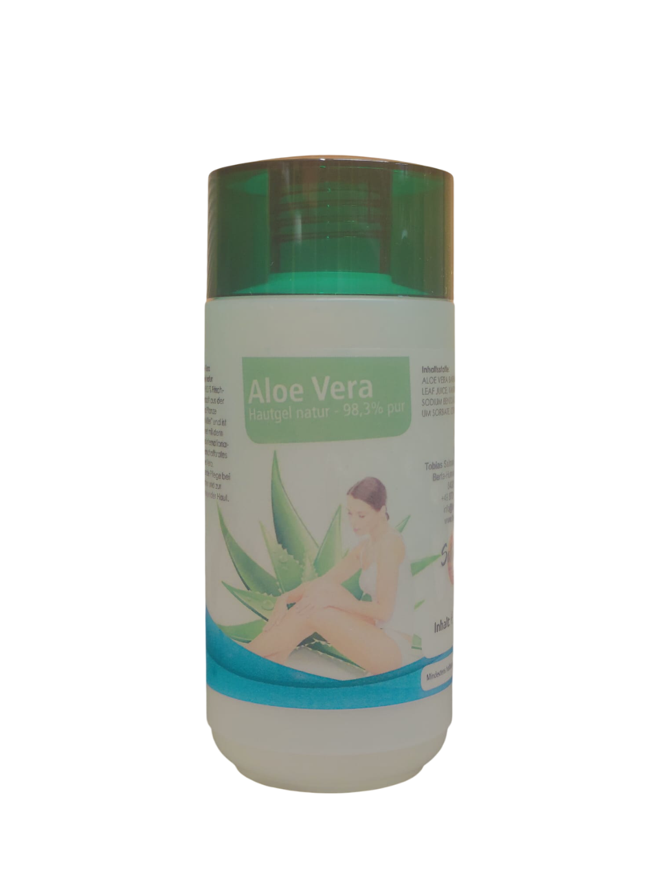 Aloe Vera Gel 200 ml – 98,3 % reiner Saft, Naturkosmetik, kühlende After-Sun Pflege