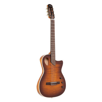 Angel Lopez SHERRY CE TB Hybrid Nylon Electric Semi-acoustic guitar, Tobacco sunburst