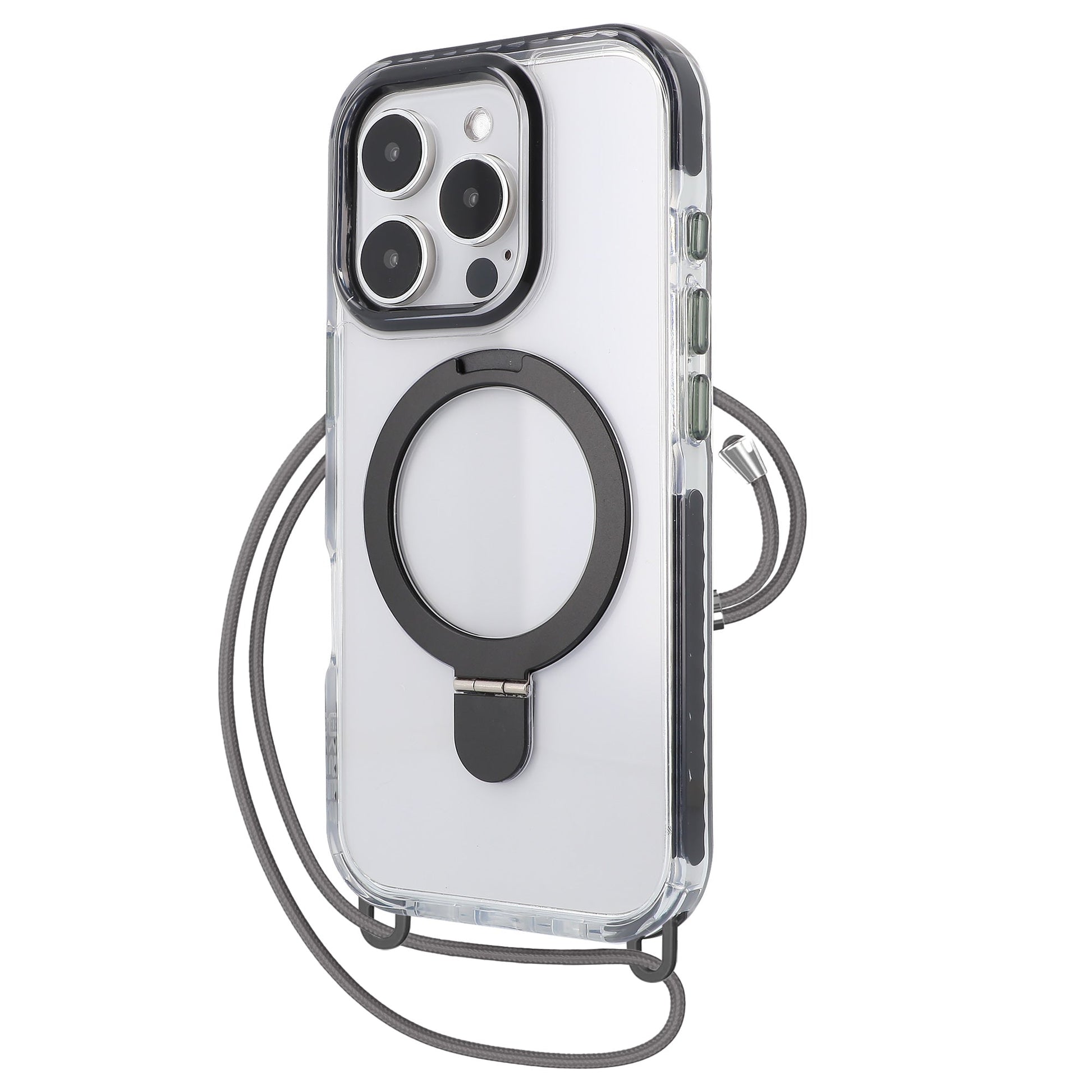 Coque iPhone 16 Plus Grizlink Hybrid Magsafe Anneaux Cordon