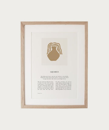 SUNDAY LANE | AQUARIUS PRINT & OAK FRAME