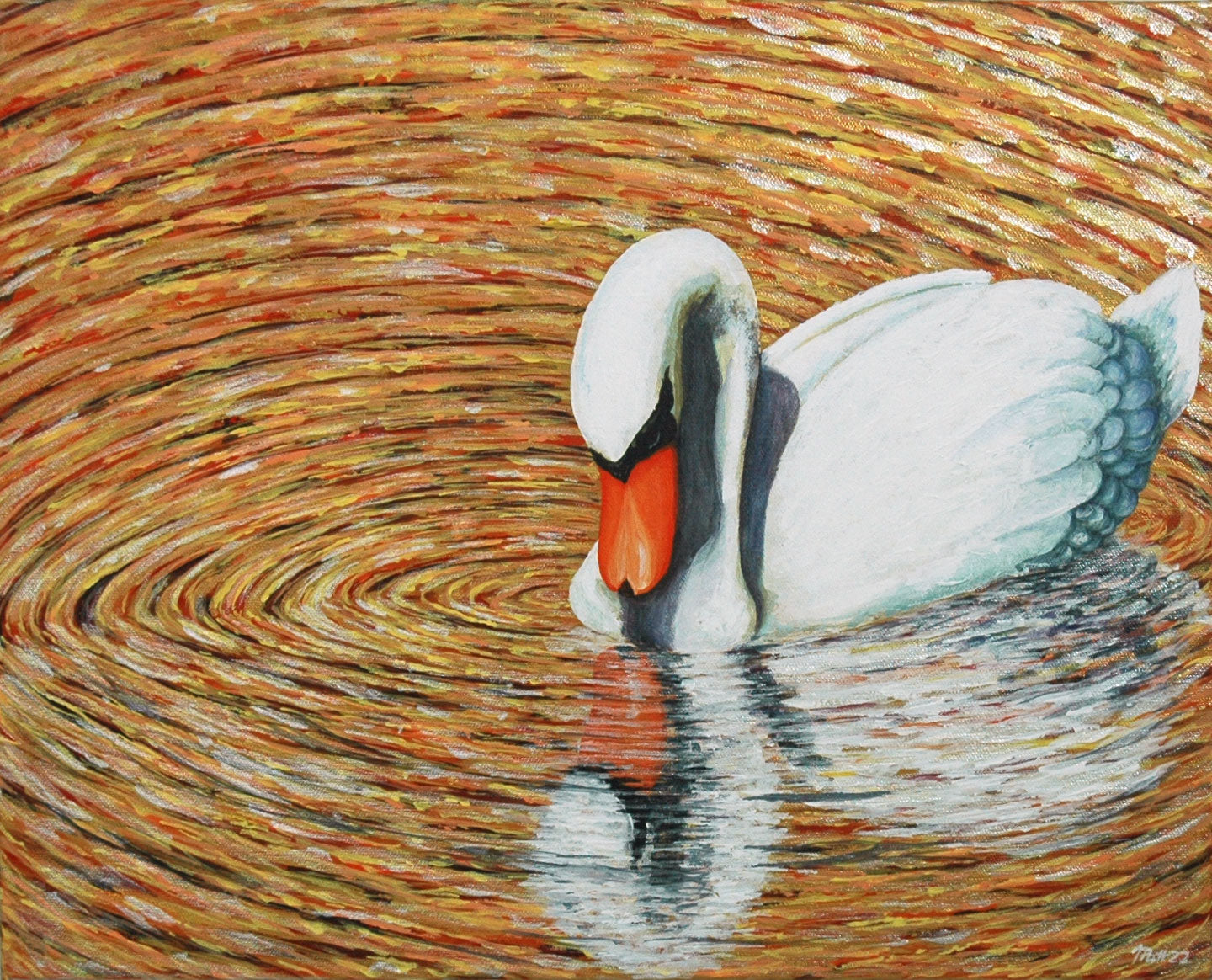 Autumn Swan Print