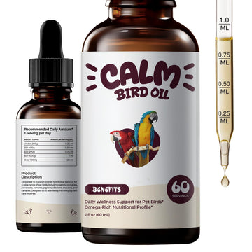 Bird Calming Drops – Liquid Calming Supplement for Parrots & Pet Birds, Supports Relaxation, Emotional Balance & Stressful Situations