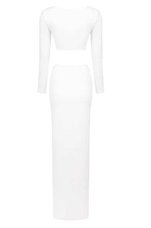 Rose High Split Maxi Dress