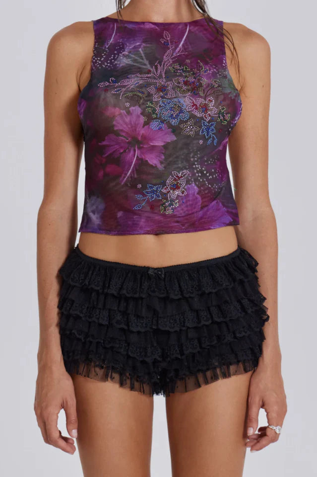 Hera Backless Diamante Top
