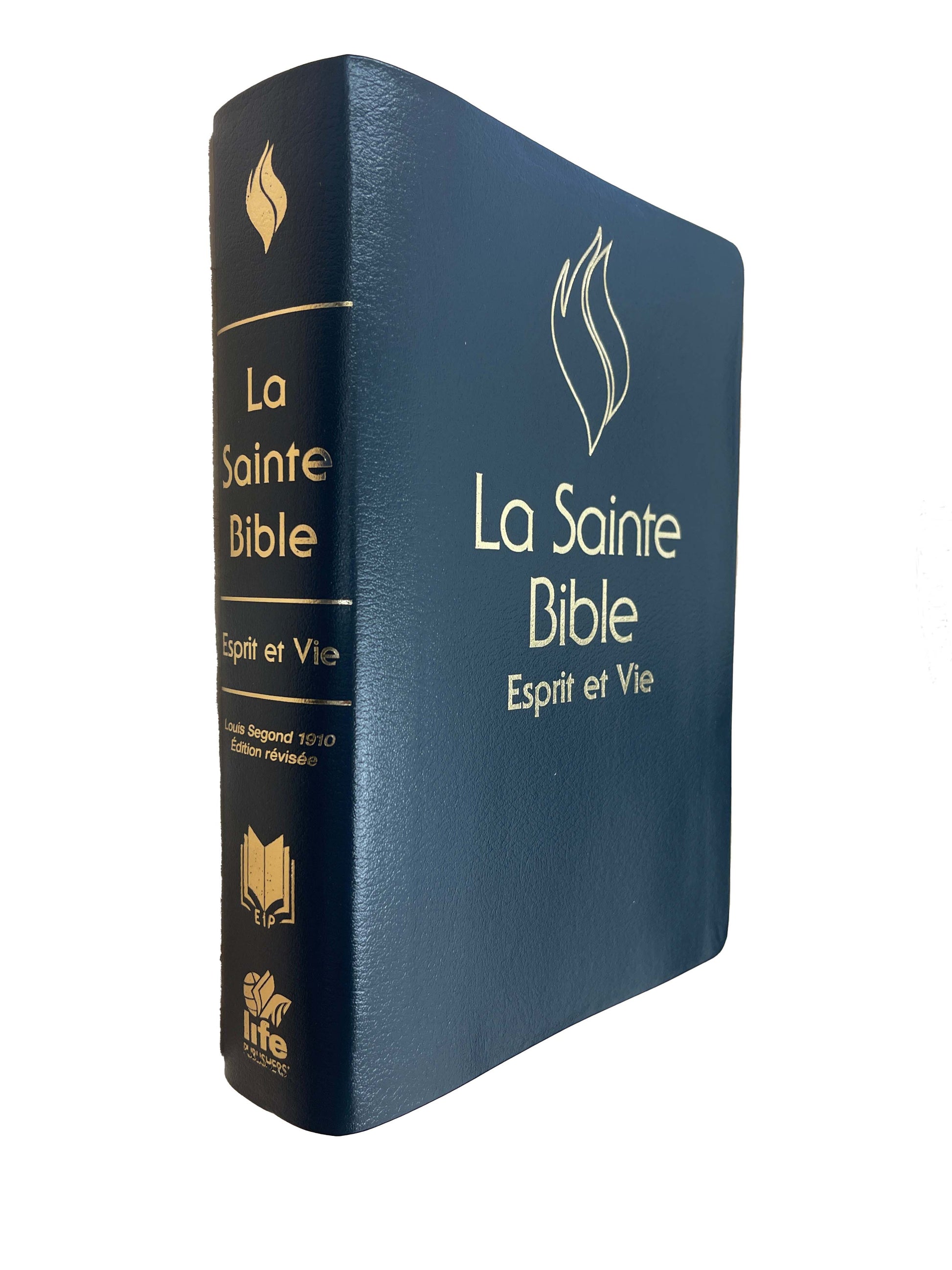 Bible Esprit et Vie cuir bleu - Editions Inspiration