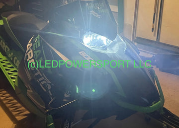 2012-2013 Arctic Cat ProClimb M 1100 Turbo, HCR, Sno Pro, Limited Snowmobile LED Headlight Upgrade Kit High Low
