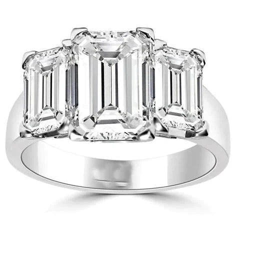 naturel diamant 4carats bague vue de face