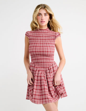 Barclay Mini Dress | Juneberry Plaid