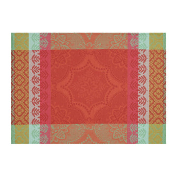 LE JACQAURD FRANCAIS Tischset Bastide poivron I paprika I rot 2 Stück; 50x36cm, Baumwolle, fleckenabweisend