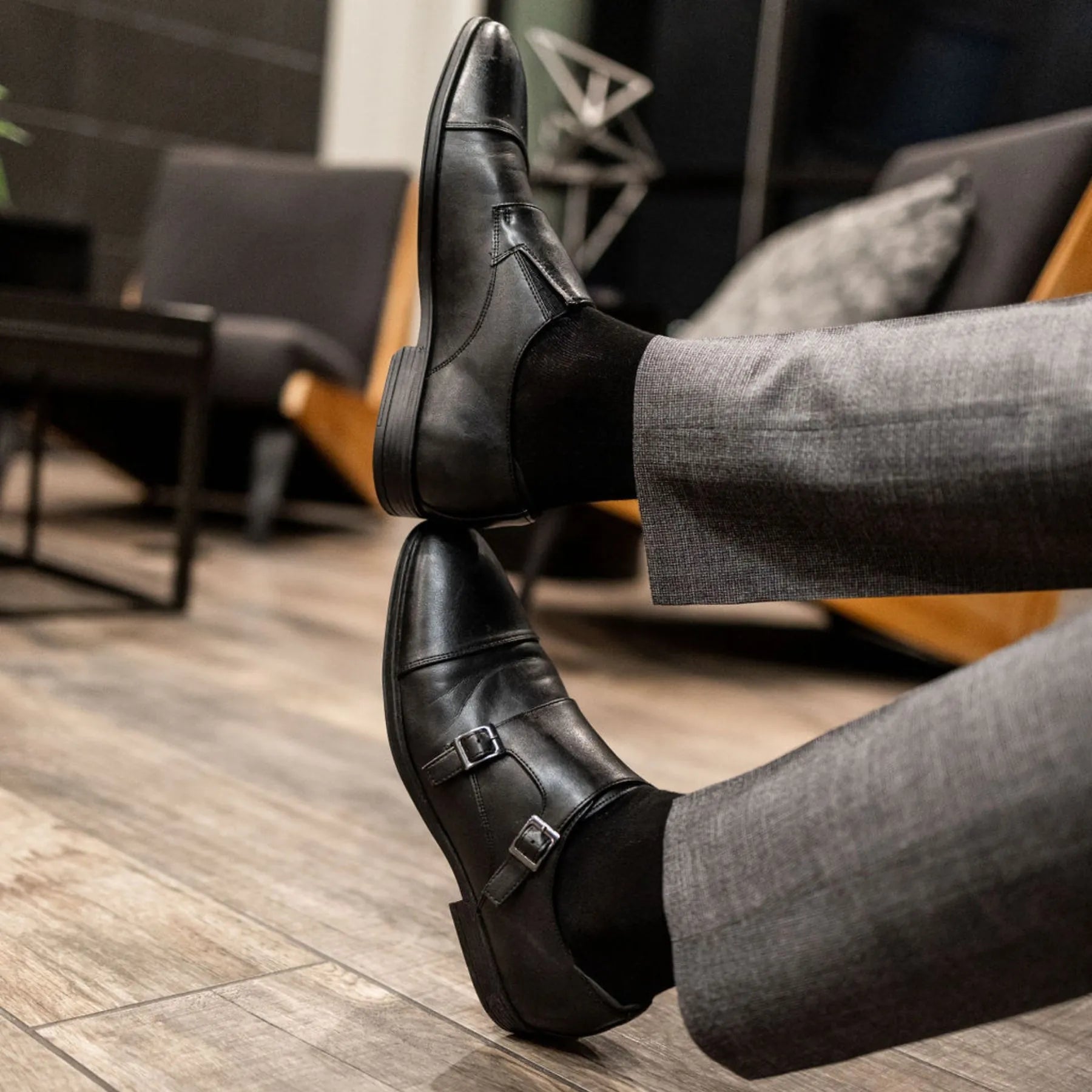 black men's dress socks