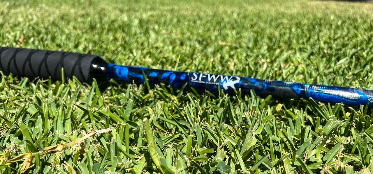 Custom Marbled Land Based Shark Fishing (LBSF) Rods by Shark Fishing Worldwide (SFWW) *Built To Order*