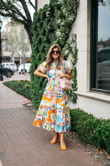 How I Accessorize a Colorful Dress