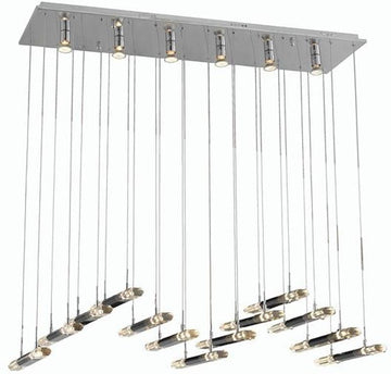 C121-2089G47C/EC By Elegant Lighting - Alpha Collection Chrome Finish 6 Lights Foyer/Hallway