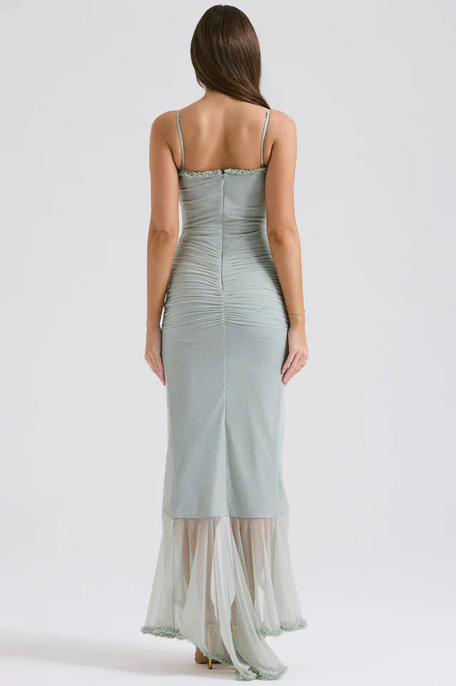 Gabriella Light Peach Ruffle Dress