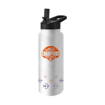 Clemson 2024 ACC Champions 34oz Logo Brands drinkware with team logo and vibrant green design for fans.