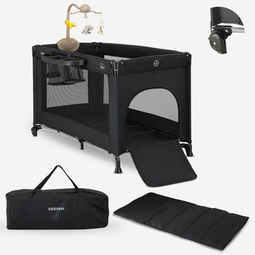 Believer Luxus-Campingbett – inklusive Bodenverhöher – Schwarz