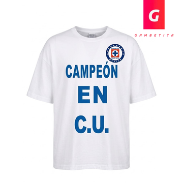 Playera de Cruz Azul Campeón en C.U.