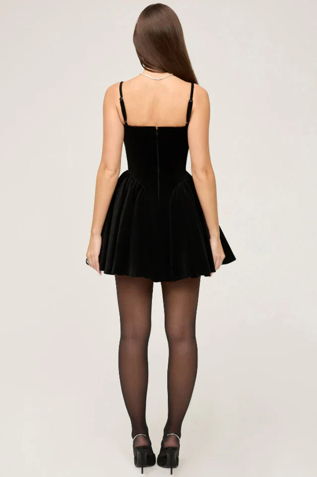 Selina Velvet Tulle Mini Dress