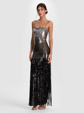 FIFI EMBELLISHED GOWN in SILVER