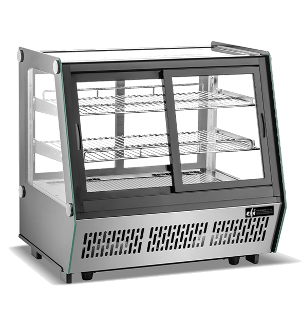 EFI CGSM-CT-2823 Countertop Sliding Glass Display Case Black