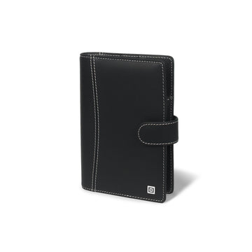 Compact Montana Black Ring Binder with Button Closure