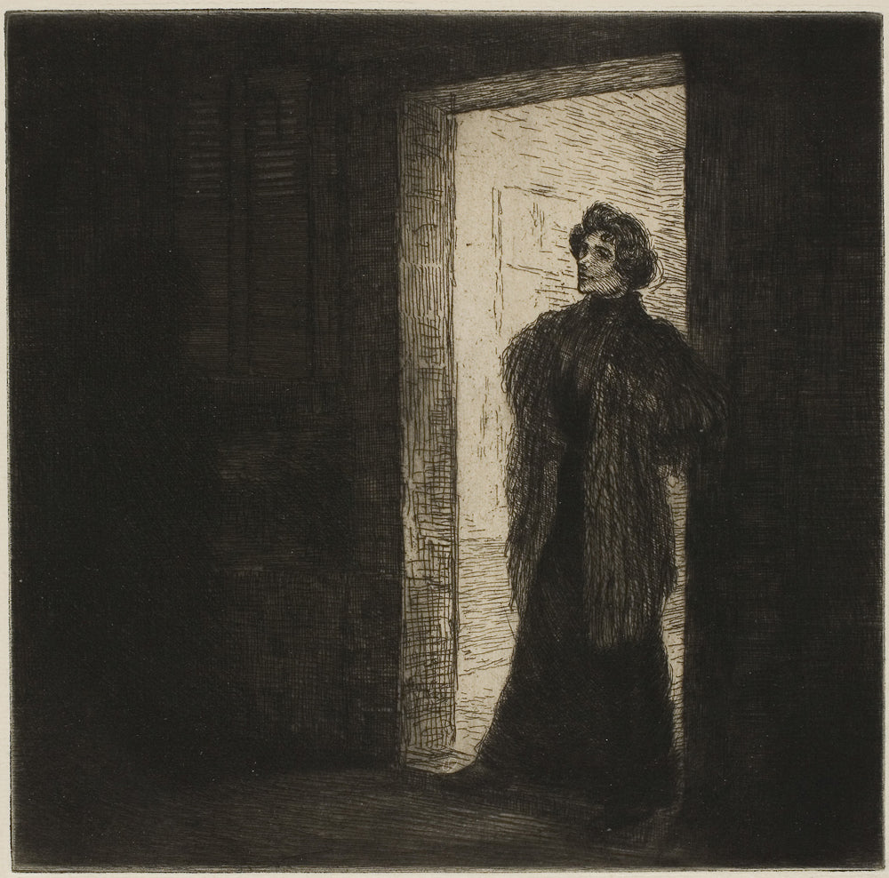 On the Threshold by Theophile-Alexandre Pierre Steinlen