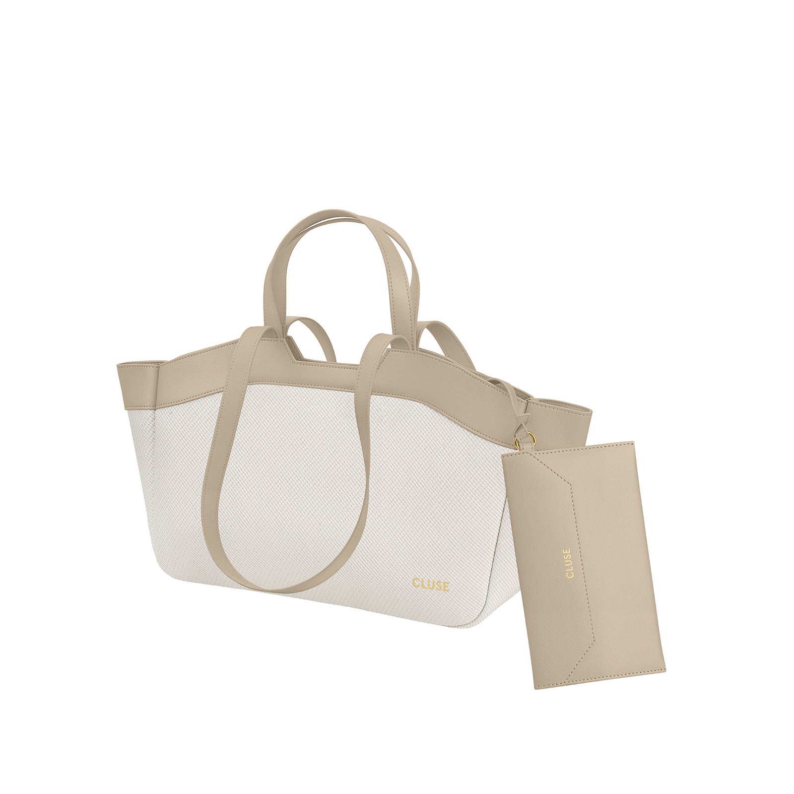 Tote Bag Petite - Textured Beige, Sand Colour