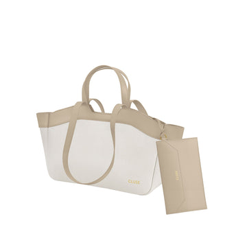 Tote Bag Petite - Textured Beige, Sand Colour