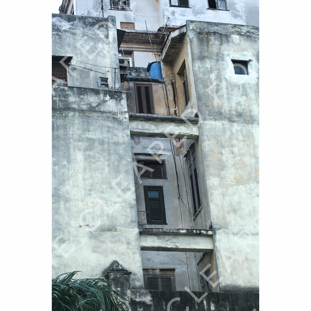 Colour Photograph old Cuban run down building