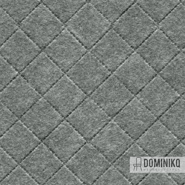 Ruitmotief stof van Camira Fabrics Sonus Etch SJE04 Carve, geschikt voor panelen, vilten vezels. Grijs textielUzorak.