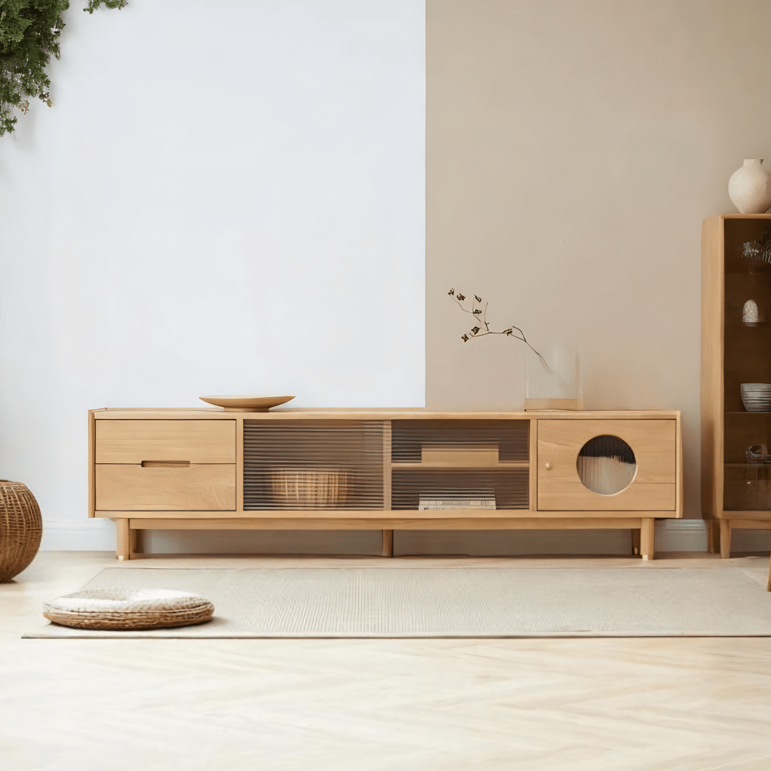 Canaz TV Stand, Ash Wood - Miola