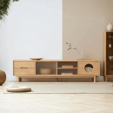 Canaz TV Stand, Ash Wood - Miola