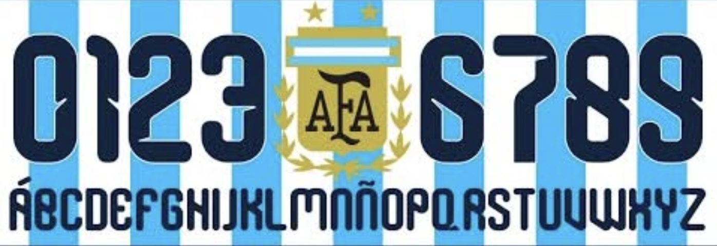 TIPOGRAFIA SELECCION ARGENTINA 2026 MUNDIAL
