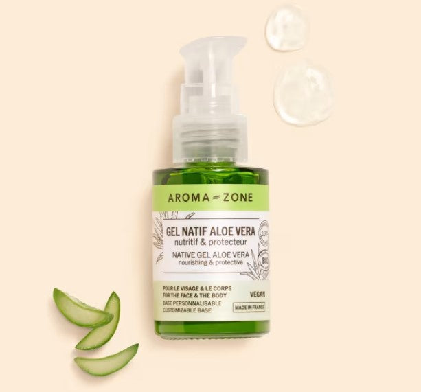 AROMAZONE Gel Natif d'aloe vera BIO | 100% Naturel