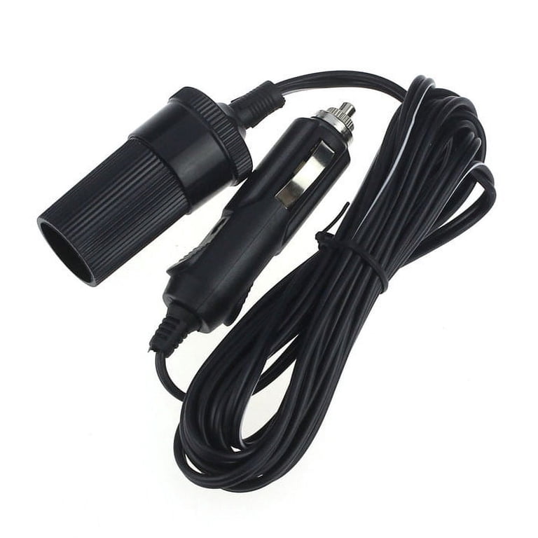 Car Cigarette Lighter Extension Cord 6.56ft, Black 24v / 12v Extension Cord  with Cigarette Lighter Plug, Male to Female Cigarette Lighter Extender  Cable for Tire Inflators, Vacuum, Refrigerator