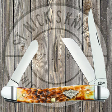 Case - Medium Stockman - Burnt Amber Jig Bone - 80255