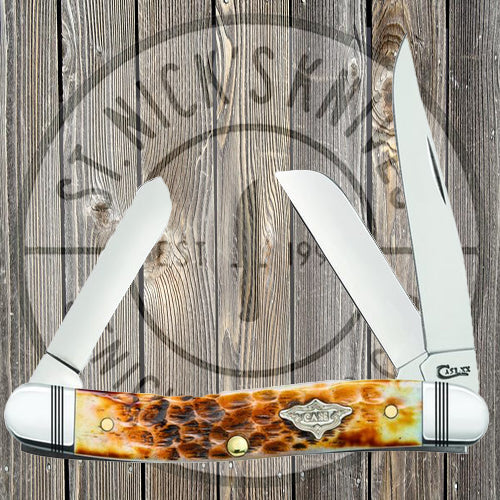 Case - Medium Stockman - Burnt Amber Jig Bone - 80255