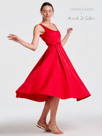 Red Solid Charlotte Dress | Women's Dresses