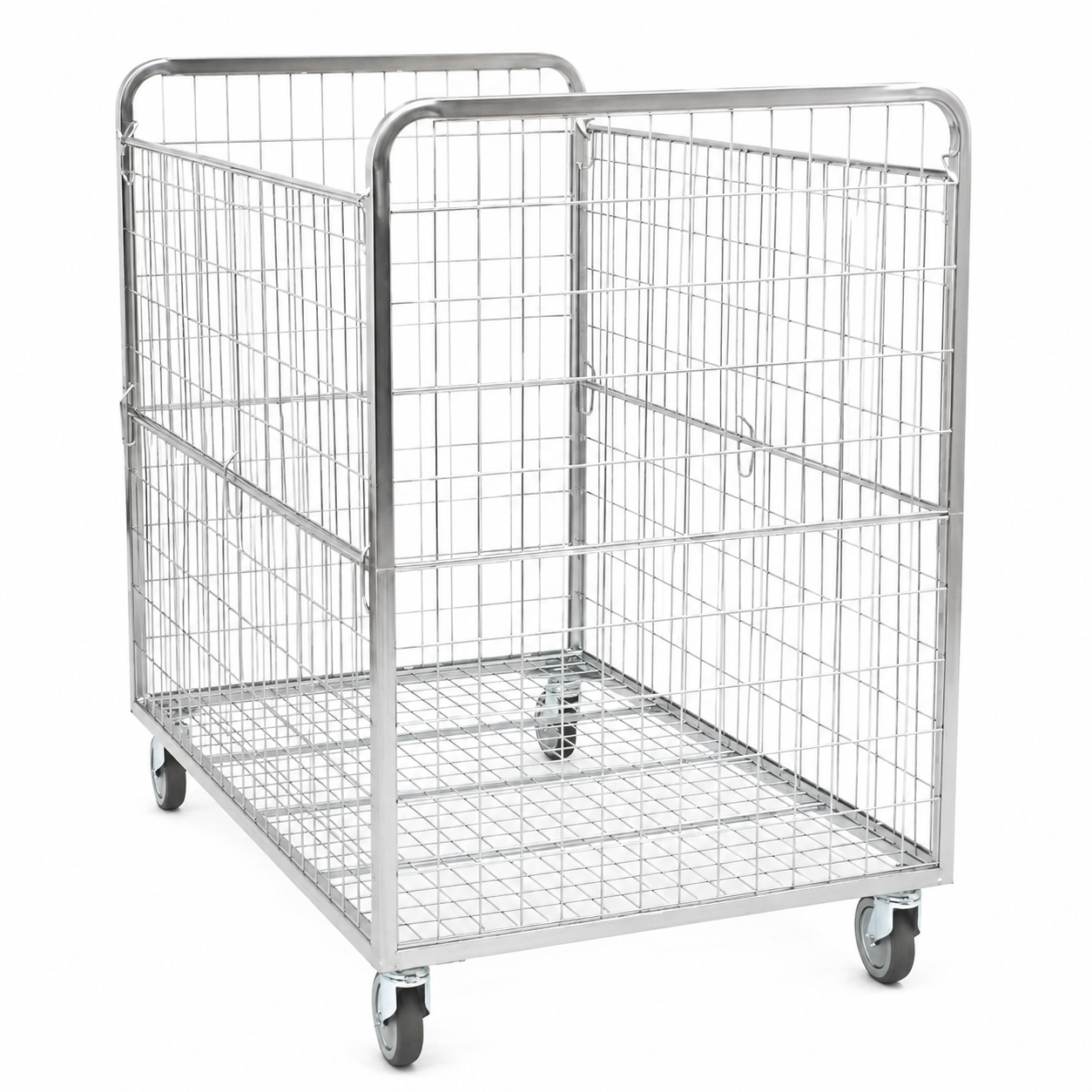 Conteneur pour Cartons 800x1200 H1200 – Grand Chariot à Roulettes pour la Manipulation de Marchandises Encaissées