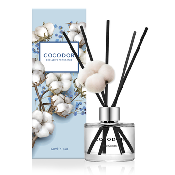 . Cocodor Baumwoll Diffuser – frischer Raumduft wie frisch gewaschene Wäsche für Zuhause
3. Cocodor Reed Diffuser Cotton – eleganter Raumduft mit Zitrusnoten und Minze
4. Cocodor Raumduft Baumwolle – saubere, pudrige Duftatmosphäre für Wohnräume