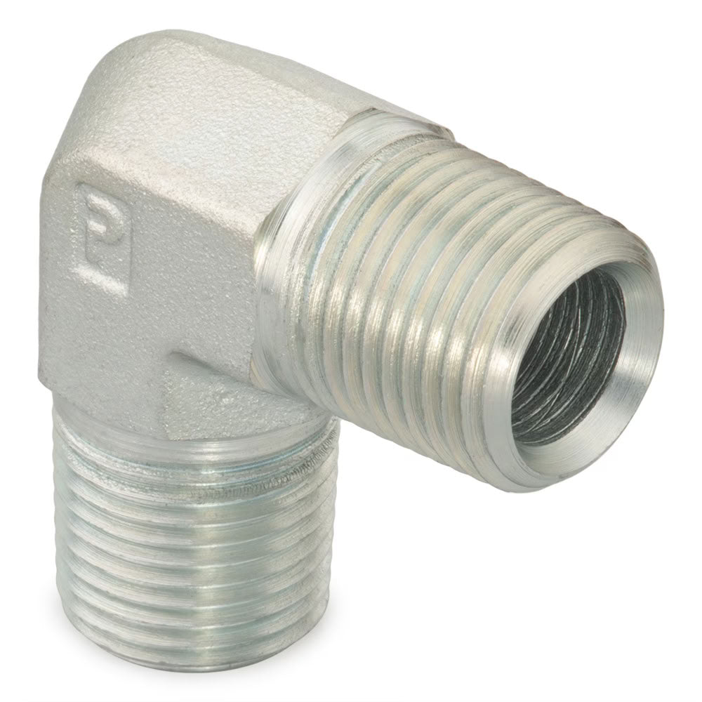 Codo 90° Parker 3/4 CR-SS NPT Macho a NPT Macho 3/4-14 Acero Inoxidable