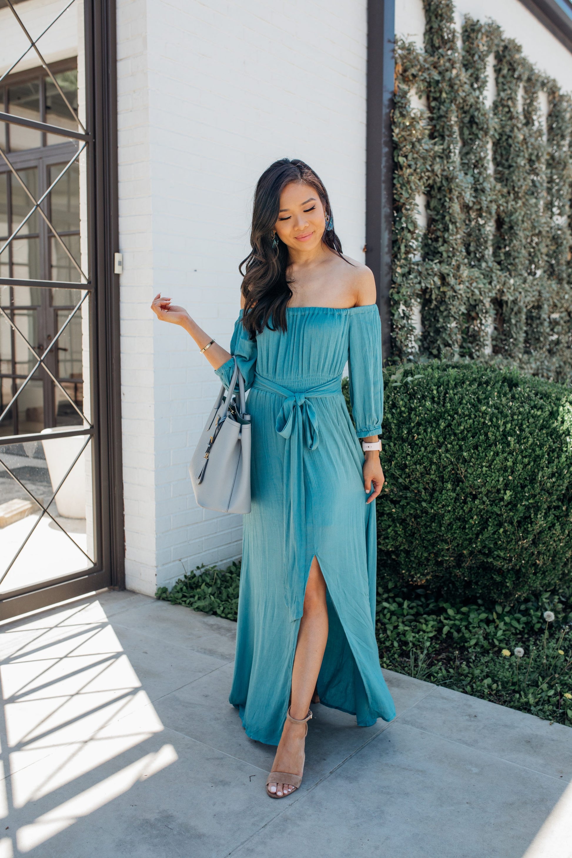 Teal Off the Shoulder :: The Wear Everywhere Summer Dress