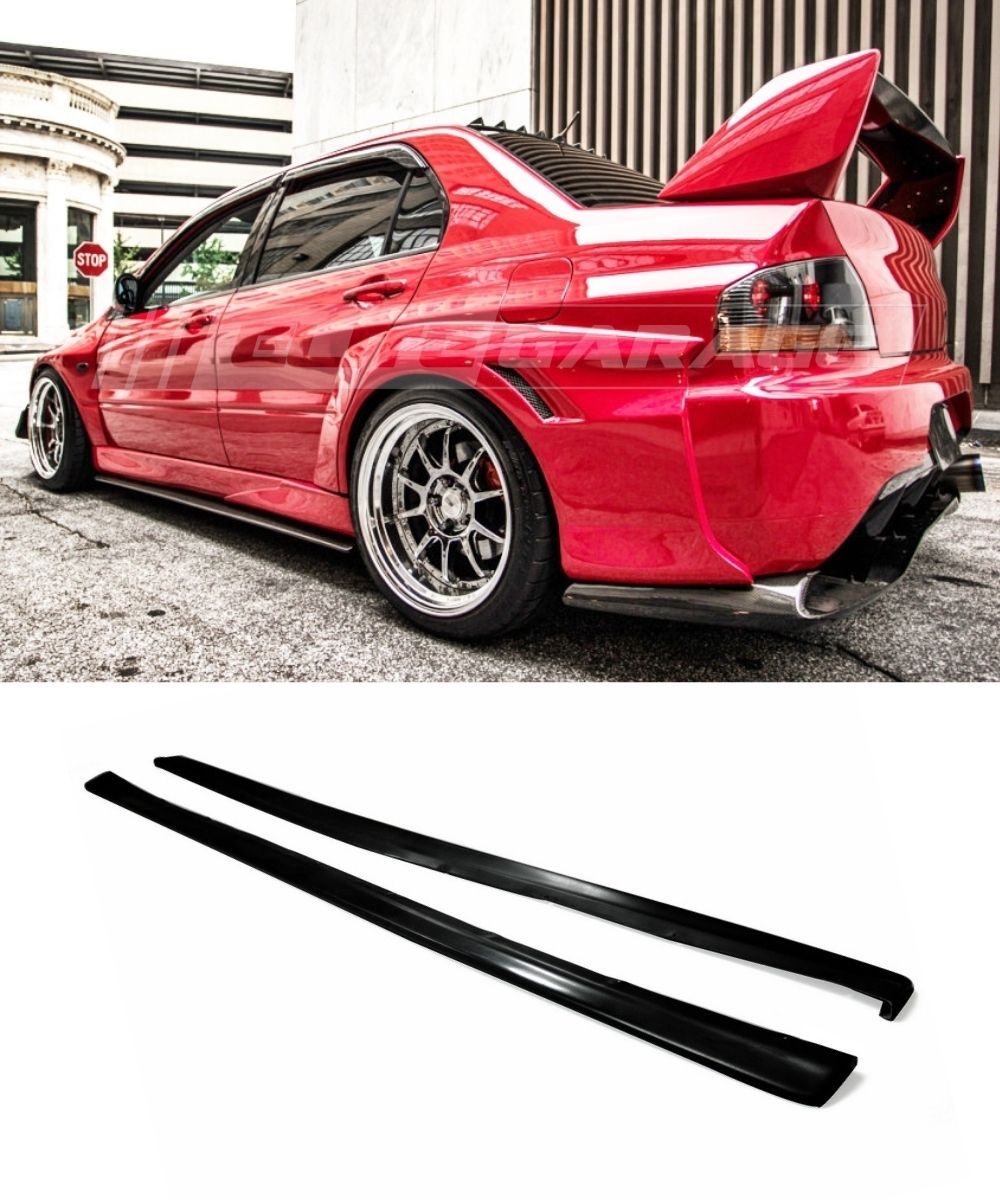 Mitsubishi Lancer Evolution 7/8/9  - Side Skirts Extensions (DAMD Style) - ELITE GARAGE