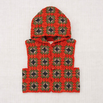 Misha and Puff Crochet Agnese Vest - Red Flame